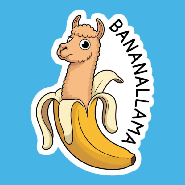 BanannaLlama Banana Llama Sticker