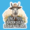 Only You Can Prevent Llama Drama Sticker