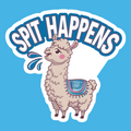 Spit Happens Llama Sticker