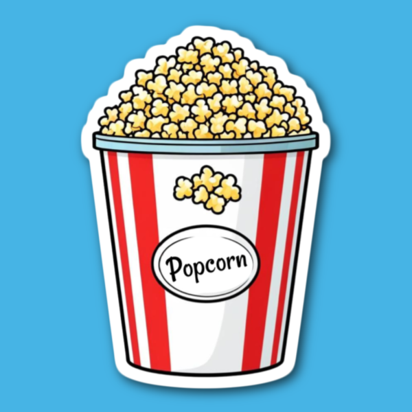 Bucket Of Popcorn Sticker