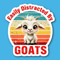 Easily Distracted By Goats Sticker