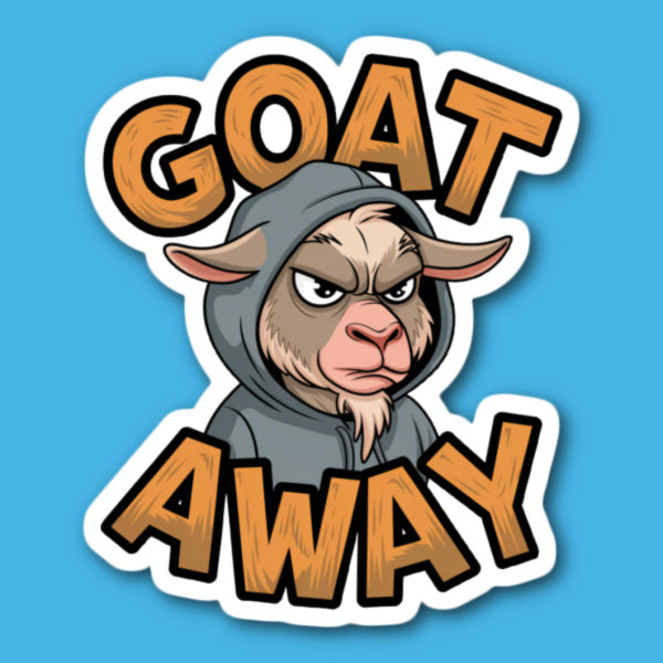 Goat Away Sticker