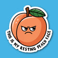 This Is My Resting Peach Face Sticker