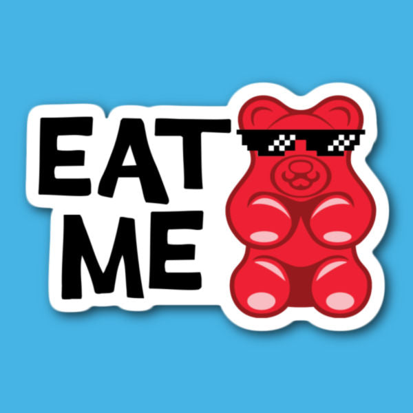 Eat Me Gummy Bear Sticker