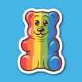 Rainbow Pride Gummy Bear Sticker