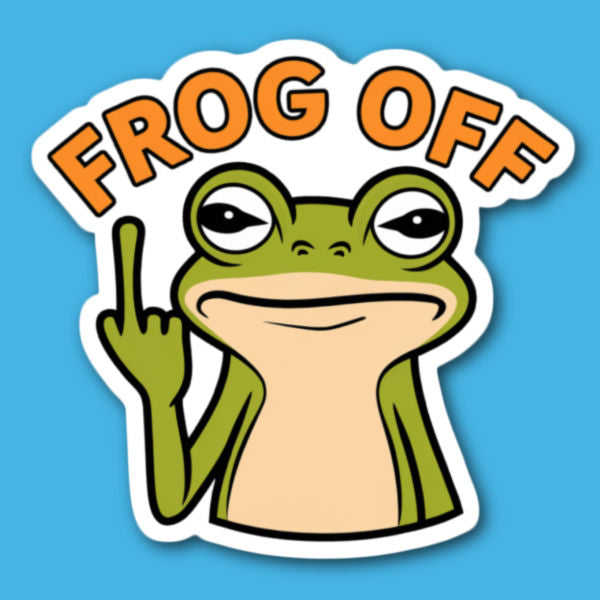 Frog Off Sticker