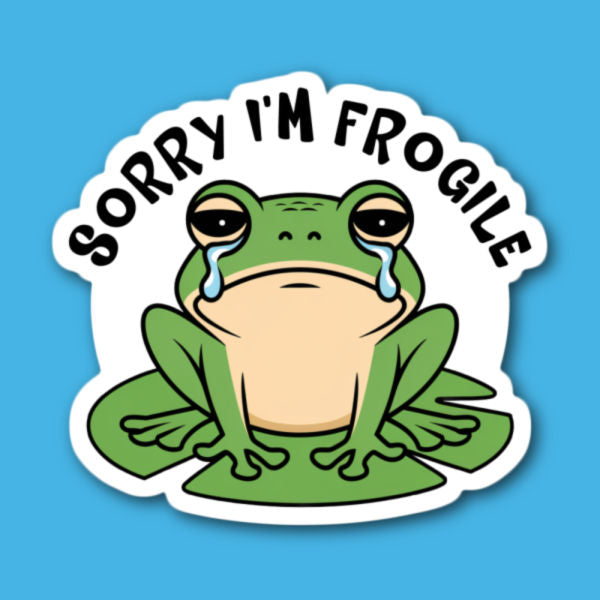 Sorry I'm Frogile Frog Sticker