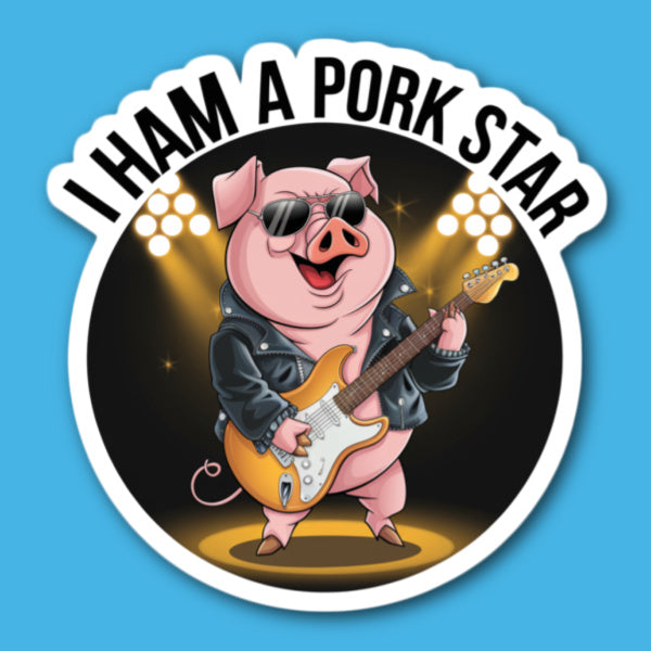 I Ham A Pork Star Sticker