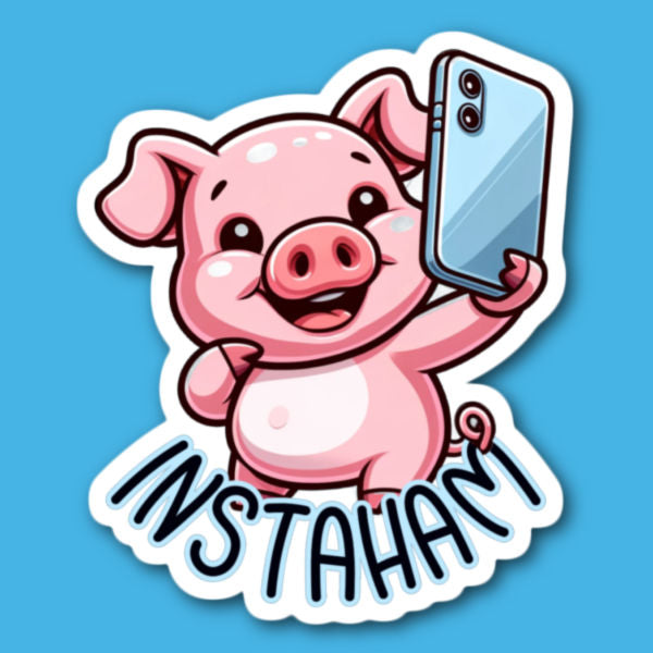 Instaham Pig Sticker