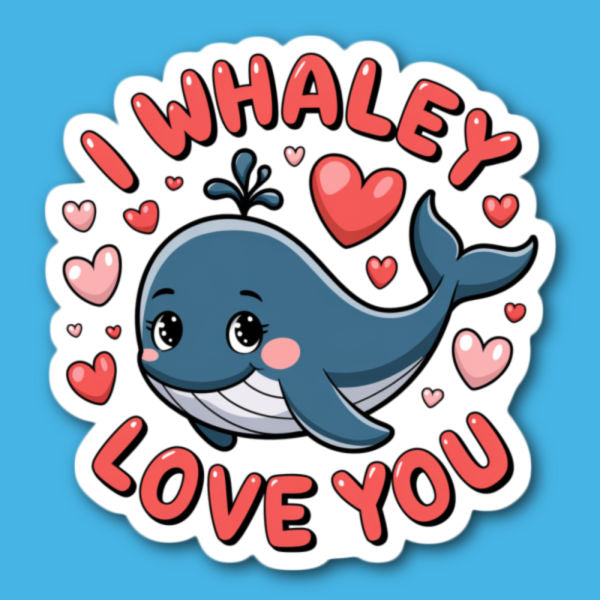 I Whaley Love You Sticker