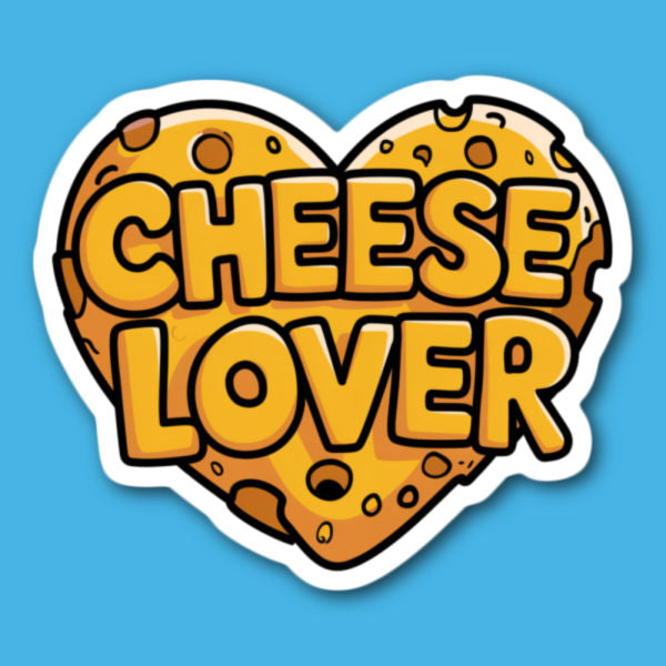 Cheese Lover Heart Sticker