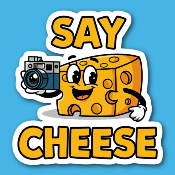 Say Cheese Sticker
