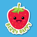 Berry Happy Strawberry Sticker
