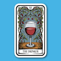 The Drinker Wine Tarot Card Sticker