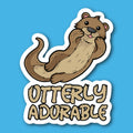 Otterly Adorable Otter Sticker