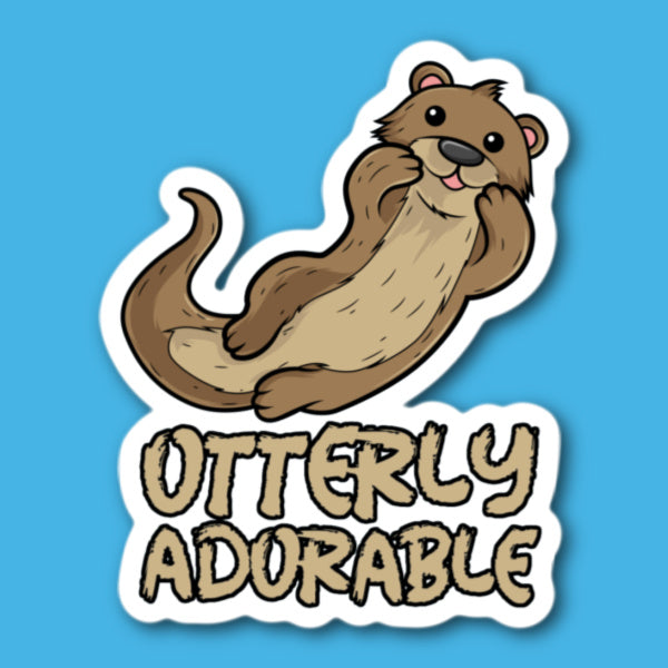 Otterly Adorable Otter Sticker