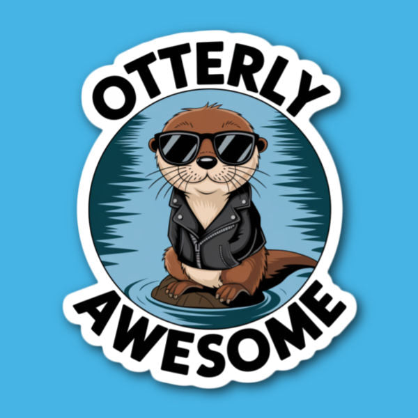 Otterly Awesome Otter Sticker