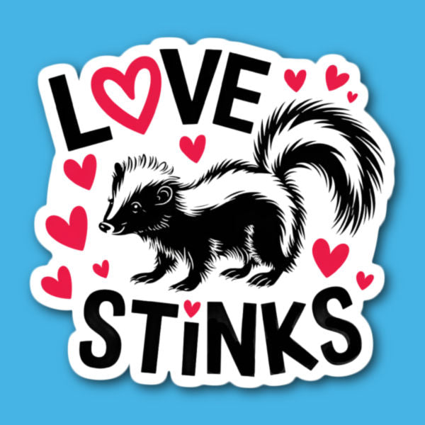 Love Stinks Skunk Sticker