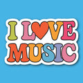 I Love Music Sticker