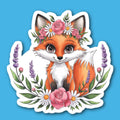 Floral Fox With Flower Crown Sticker