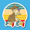 Foxy Lady Fox Sticker