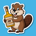 Beaver Liquor Sticker