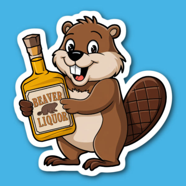 Beaver Liquor Sticker