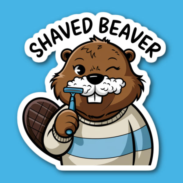 Shaved Beaver Sticker