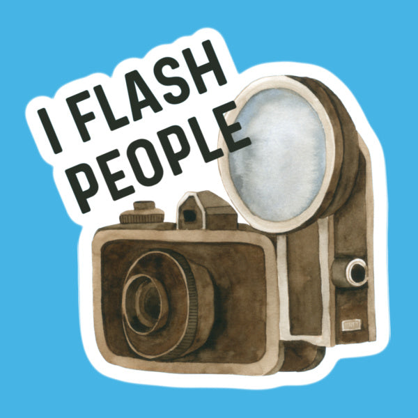 I Flash People Camera Photography Photographer Sticker
