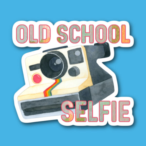 Old School Selfie Polaroid Camera Sticker