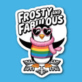 Frosty And Fabulous Penguin Sticker