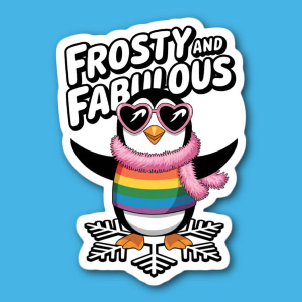 Frosty And Fabulous Penguin Sticker