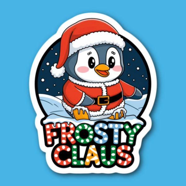 Frosty Claus Penguin Sticker