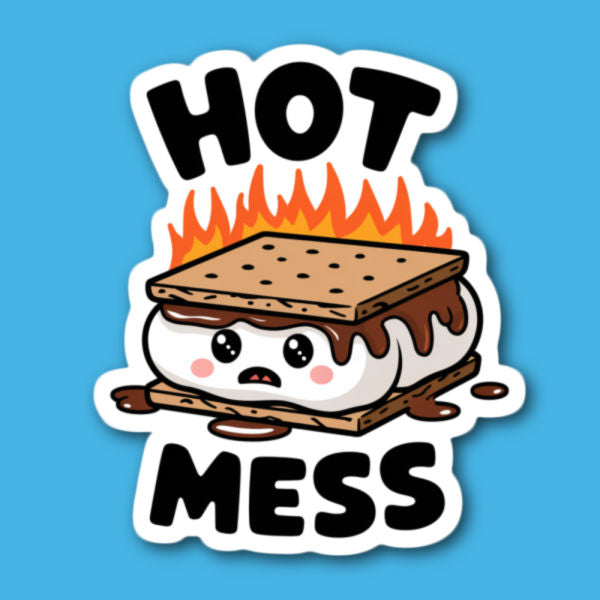 Hot Mess S'Mores Sticker