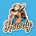 Howdy Cowgirl Sticker