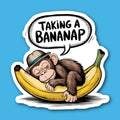 Taking A Bananap Monkey Banana Sticker