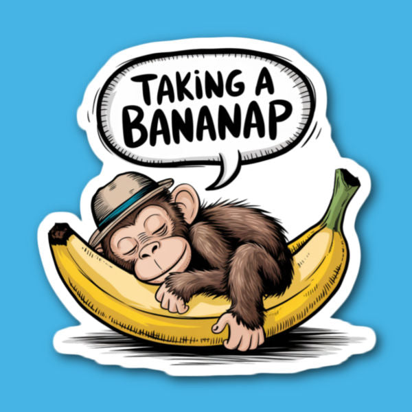 Taking A Bananap Monkey Banana Sticker