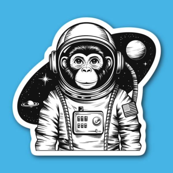 Monkey Astronaut Sticker