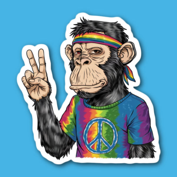 Hippie Peace Sign Monkey