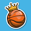 Basketball With Crown Sticker