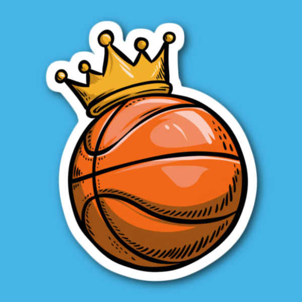 Basketball With Crown Sticker