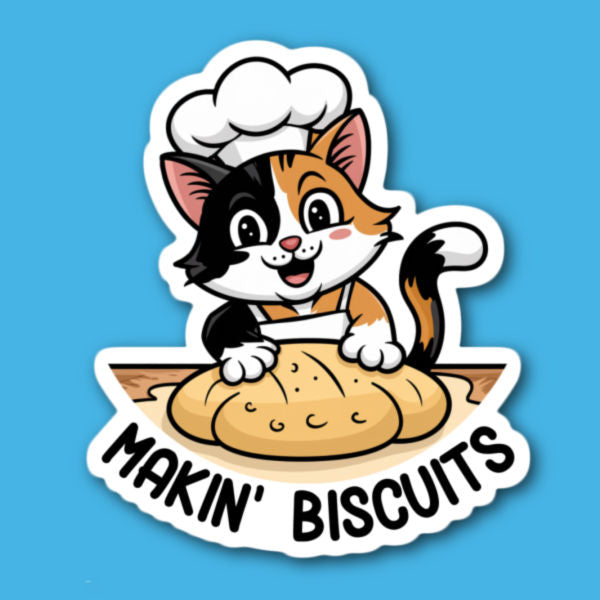 Makin' Biscuits Calico Cat Sticker