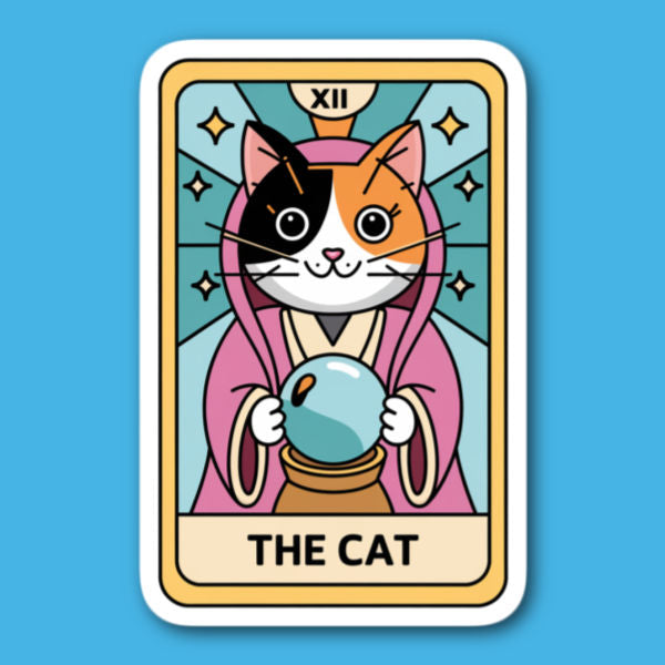 The Cat Tarot Card Sticker