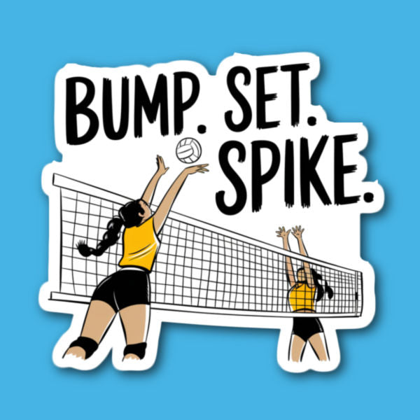 Bump Set Spike Volleyball Sticker