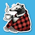 Anteater With Hot Drink Sticker