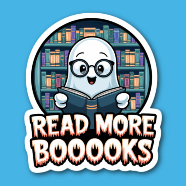 Read More Books Cute Ghost Sticker