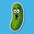 Shocked & Surprised Pickle Sticker