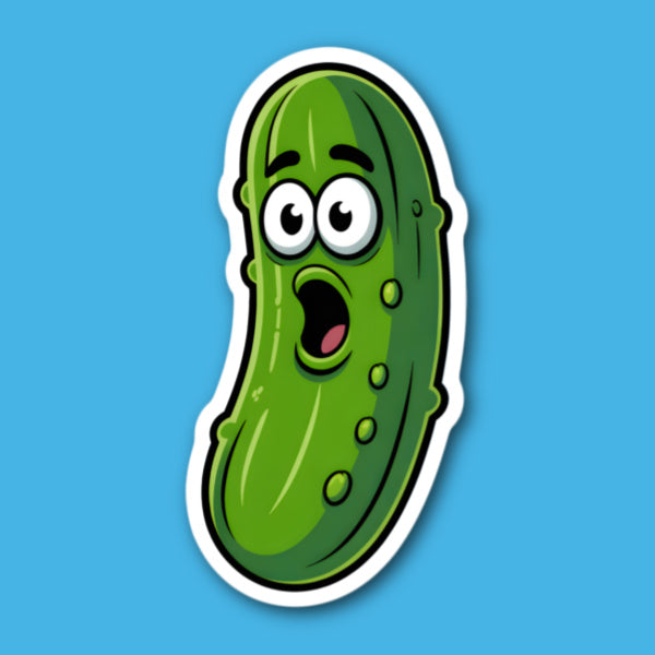 Shocked & Surprised Pickle Sticker