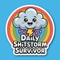 Daily Shitstorm Survivor Cloud Sticker