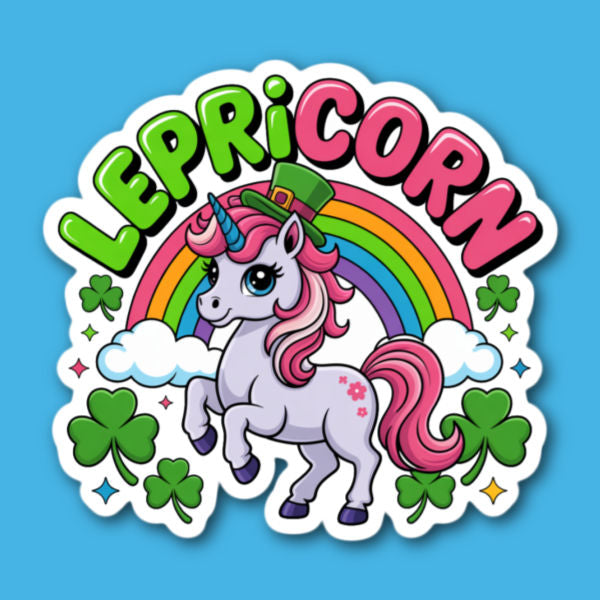 Lepricorn St. Patrick's Day Unicorn Sticker